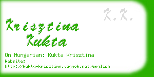 krisztina kukta business card
